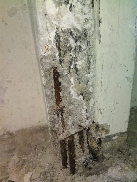 Korrision von Eisen im Beton